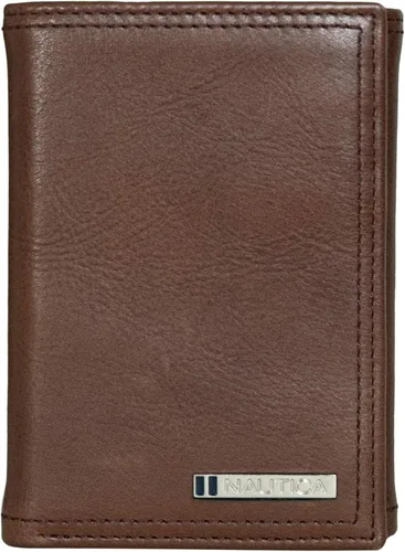 Miniatura 12 de Nautica Men's Trifold Wallet RFID Blocking Protection ID Window Card Slots Genuine Leather Durable