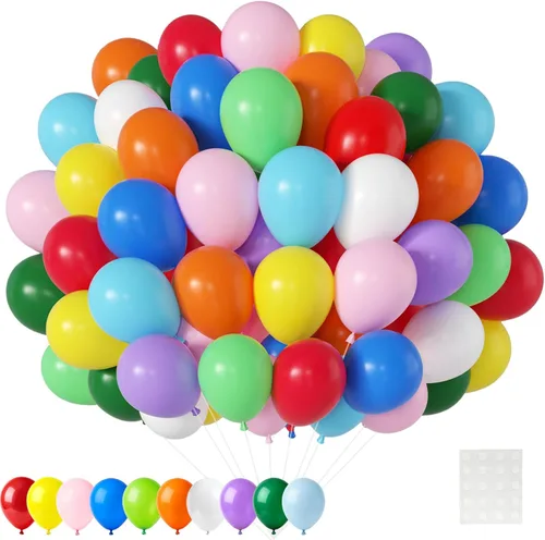 Miniatura 15 de Patimate Paquete de 150 globos negros de látex negro mate de 5 pulgadas para cumpleaños, graduación, jubilación, boda, aniversario, baby shower