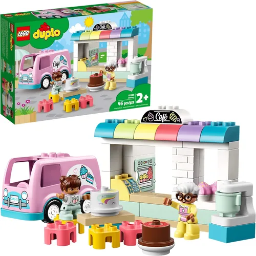 LEGO DUPLO Town Bakery 10928 Juguete educativo para niños pequeños, gran regalo para niños de 2 años en adelante (46 piezas)