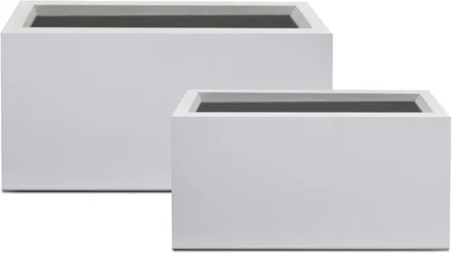 Miniatura 40 de Kante Macetero rectangular de hormigón de 23.2 pulgadas de largo, macetas grandes para interiores y exteriores con orificio de drenaje y tapón
