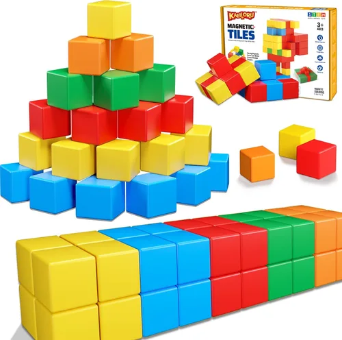 Miniatura 8 de Bloques Magnéticos para Juguetes de Niños Pequeños, Juguetes de Bloques de Construcción de 1.42 Pulgadas para Niños y Niñas de 3 4 5 6 7 8+ Años