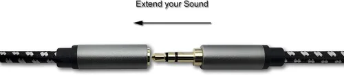 Miniatura 3 de SatelliteSale Cable de extensión auxiliar de audio de 0.138 in macho a hembra, cable de extensión auxiliar estéreo digital, cable universal