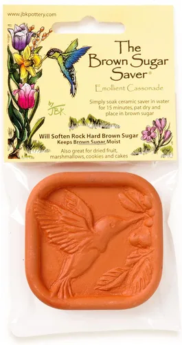 Miniatura 7 de Terra Cotta Sugar Saver Suavizante seguro para alimentos para galletas, malvaviscos, frutas secas, especias y más Diseño de colibrí Protector