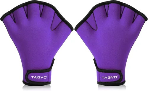 Miniatura 11 de TAGVO Guantes acuáticos para ayudar a la resistencia de la parte superior, guantes de natación con dedos palmeados y buena costura, sin