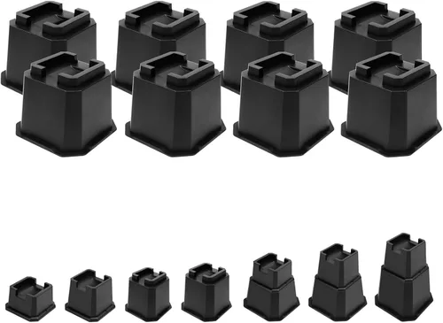 Miniatura 9 de Elevadores de Cama Shouwuhho de 2 Pulgadas, Elevadores de Muebles con Alturas de 2 3 4 5 6 7 8 Pulgadas de Alta Resistencia, Elevadores de Cama