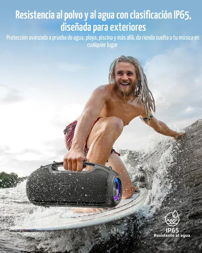 Miniatura 5 de Altavoces Bluetooth portátiles inalámbricos de actualización, sonido fuerte de 200W (pico)/graves profundos para fiesta, altavoz impermeable al aire