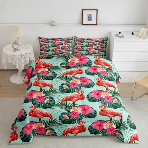 Miniatura 15 de Juego de ropa de cama tamaño individual para niñas y niños, juego de edredón de dibujos animados de animales y gatos, decoración de habitación