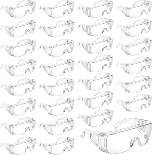 Miniatura 9 de Queekay Gafas de seguridad sobre anteojos Gafas de protección contra polvo, impacto y arañazos para hombres, mujeres, enfermeras, trabajadores