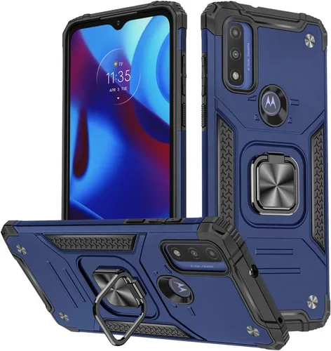 Miniatura 25 de Funda para Moto G Pure, funda Moto G Power 2022, soporte giratorio de grado militar de 360° (resistente), fundas protectoras a prueba de golpes