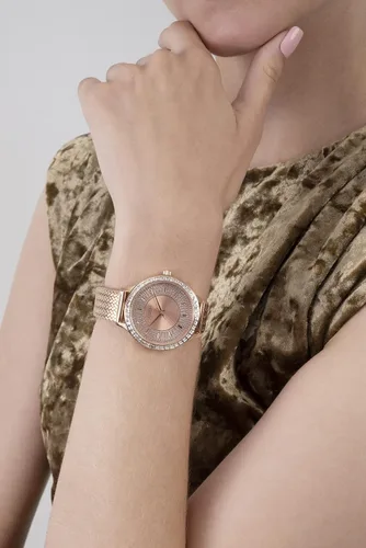 Miniatura 6 de GUESS Reloj de vestir de cuarzo para mujer con correa de acero inoxidable oro rosa 16 Modelo GW0402L3