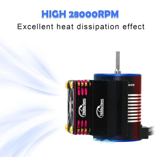 Miniatura 5 de Ventilador de enfriamiento RC de 1.575 in 28000 RPM Motor sin escobillas Ventilador de refrigeración de metal con cubierta de fibra de carbono