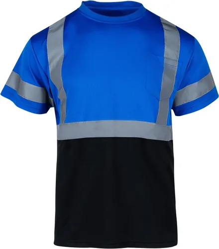 Miniatura 2 de FONIRRA Paquete de 3 camisas reflectantes de seguridad de alta visibilidad para hombres de alta visibilidad para trabajo de construcción con manga