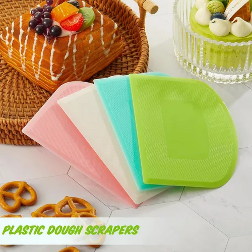 Miniatura 6 de Thyle Juego de 20 raspadores de masa de plástico, multiusos, espátula flexible para cocina, herramienta para hornear, pasteles, pan, pizza