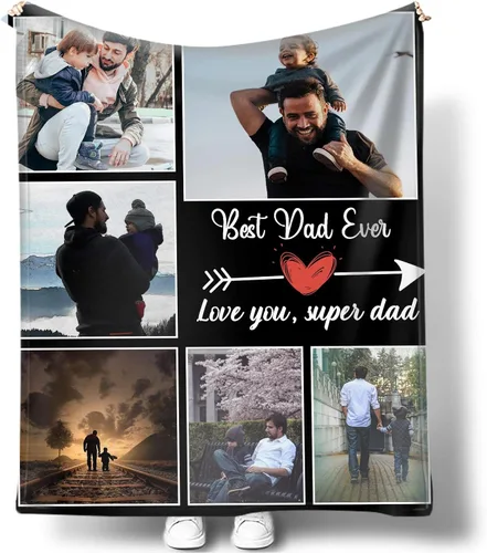 Miniatura 10 de Mantas personalizadas con fotos para mujeres y hombres, regalos de cumpleaños conmemorativos, manta personalizada de franela suave con mis propias