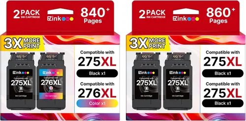 PG-275XL CL-276XL Paquete de cartuchos de tinta de repuesto para Canon 275 y 276 cartuchos de tinta para Canon Ink 275 276 para impresoras Canon