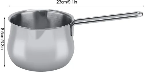 Miniatura 2 de Olla calentadora de leche, olla de leche de acero inoxidable con mantequilla y chocolate, olla para derretir queso para hornear sopa de leche