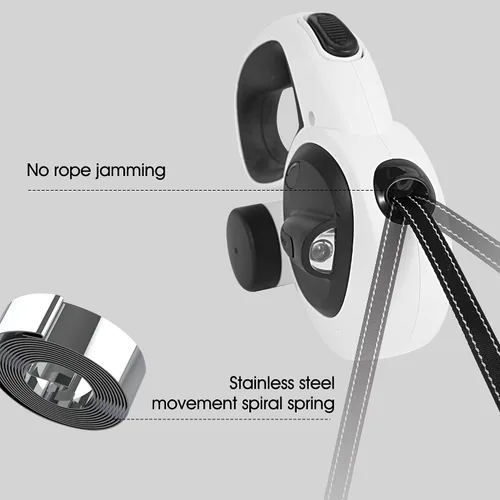 Miniatura 6 de Correa retráctil 4 en 1 para perro, correas de 16.4 pies de largo con luz LED y soporte para bolsa de excrementos para perros pequeños, medianos