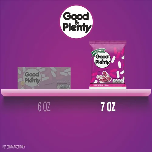 Miniatura 7 de Good & Plenty Regaliz sin grasa, bolsa de caramelos, 7 onzas
