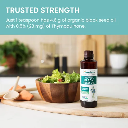 Miniatura 6 de Himalaya Aceite de semilla negra orgánico - Prensado en frío, sin refinar, 0.5% timoquinona - 8 oz (23 mg/cucharadita)