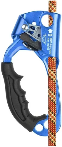 Miniatura 13 de SRT Escalada Mano Ascender Aviación Luz Aleación Montañismo Roca Ergonómico Equipo de Rappel Equipo Ascender Ascender Arborista Trepador Aparejo