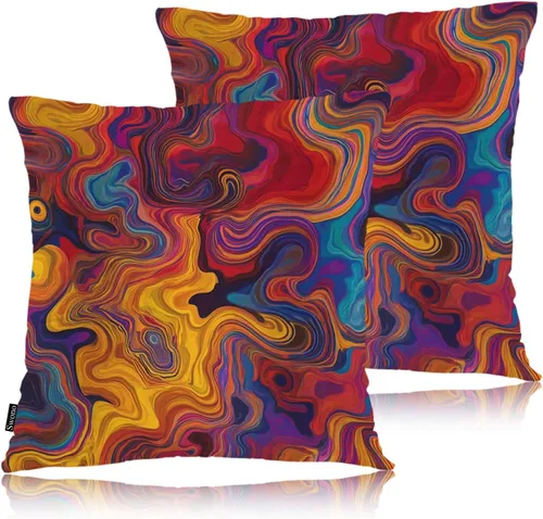 Miniatura 8 de Swono - Juego de 2 fundas de almohada decorativas cuadradas de 18 x 18 pulgadas, playa, la playa es mi lugar feliz, cita de madera, funda de cojín
