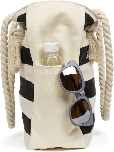 Miniatura 7 de Malirona Bolso grande de viaje a la playa con asa de cuerda de algodón, XL, Casual