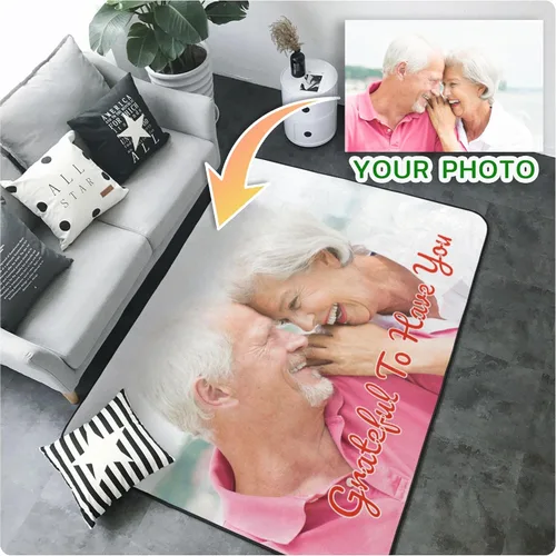 Miniatura 7 de Alfombra personalizada con logotipo para dormitorio, alfombras personalizadas añade tu propia foto y texto, alfombra de área personalizada