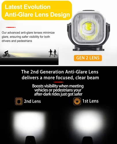 Miniatura 3 de TOWILD CL1200 Bike Lights for Night Riding,Compatible with Garmin/GoPro Mount,1200 Lumen Bike Headlight,5000mAh Rechargeable Battery,Waterproof Bike