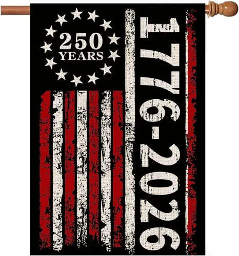 Miniatura 11 de Banderas de jardín con el 250 aniversario de Estados Unidos para exteriores, bandera de Estados Unidos con el 250 aniversario de We the People