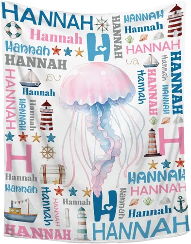 Miniatura 21 de Manta de conejo personalizada para niños y niñas, manta de bebé ultra suave, regalo personalizado, decoración de manta con nombre, 30 x 40 pulgadas