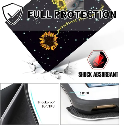 Miniatura 56 de Funda para tablet Fire 7 (12ª generación, versión 2022), delgada, a prueba de golpes, delgada, de piel sintética, con función de apagado/encendido