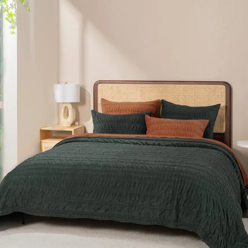 Miniatura 13 de EVERGRACE Edredón de Terciopelo Tamaño Queen, Juego de Ropa de Cama de Terciopelo de Lujo, Juegos de Edredón Ultra Suaves Fruncidos, Edredón Ligero