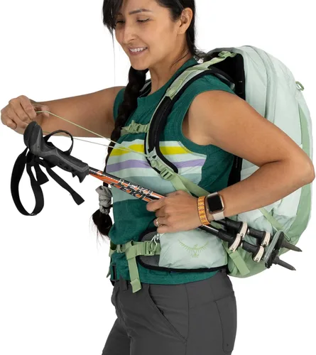 Miniatura 9 de Osprey Tempest 22L Mochila ligera de senderismo para mujer, mochila pequeña para viajes y campamentos, verde menta helada/Botánica