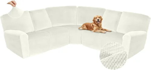 Miniatura 95 de Arfntevss Fundas de sofá seccional reclinable de terciopelo, Funda de sofá seccional de esquina para sofá reclinable, Funda elástica suave