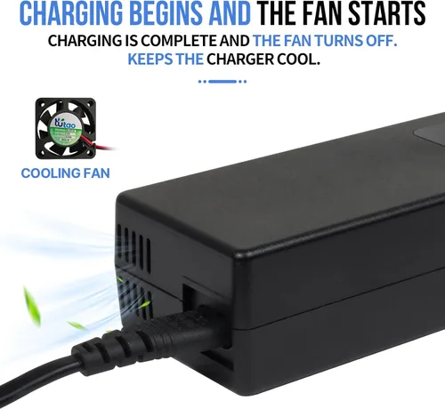 Miniatura 6 de Cargador de 58.8V 2A Conector XLR de 3 pines para baterías de litio de 52 V, adaptador de corriente con pantalla HD de voltaje de carga actual