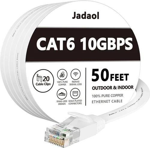 Miniatura 5 de INIU Cargador inalámbrico, estación de carga inalámbrica rápida con certificación Qi de 15 W y cable Ethernet Jadaol Cat 6 de 50 pies