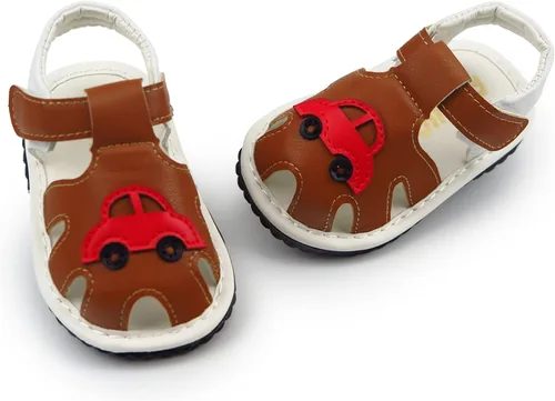 Miniatura 4 de WILLFUN Sandalias chirriantes de verano para bebé niño y niña, suela de goma de alta calidad, zapatos antideslizantes para niños pequeños primeros