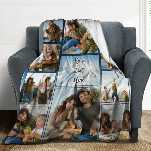 Miniatura 21 de D-Story Manta personalizada con fotos, texto, Manta personalizada con imagen, texto o fotos para mejores amigas, hermanas, regalos para cumpleaños