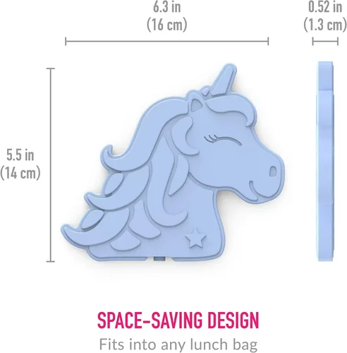 Miniatura 5 de Bentgo Buddies Paquetes de Hielo Reutilizables - Delgados para Loncheras, Bolsas y Hieleras Multicolor Paquete de 4 (Unicornio)