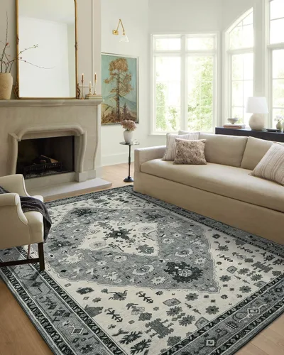 Miniatura 285 de Lahome Alfombra Bohemia Tribal Lavable de 3 x 5, Alfombras Antideslizantes para Entrada, Dormitorio, Sala de Estar, Vintage, Ultra Suave, No