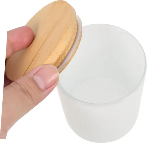 Miniatura 7 de TEHAUX 4 juegos de recipientes de muestra de taza de vela transparente Portavelas Vintage Candelabro Tarro de vela de cera Taza Tealight Taza