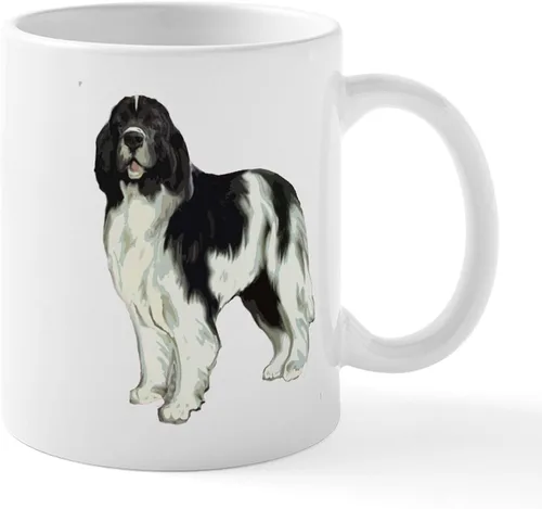 Miniatura 41 de CafePress Newfoundland Dog Drool Zone Taza de café de cerámica de 11 oz (11.0 fl oz)