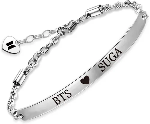Eigso KPOP Bangtan Boys Bracelet Love Yourself Chain Bracelet SUGA JIN JIMIN V JHOPE RM JK KPOP Army Fans Gifts KPOP Army Korean Group ARMY Gift