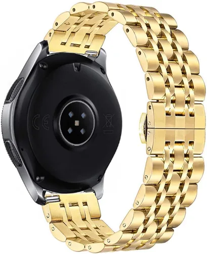 Miniatura 2 de DEALELE Correa compatible con Samsung Gear S3 / Galaxy Watch 1.811 in / Galaxy Watch 3 1.772 in, 0.866 in 7 filas correa de repuesto de metal de Oro