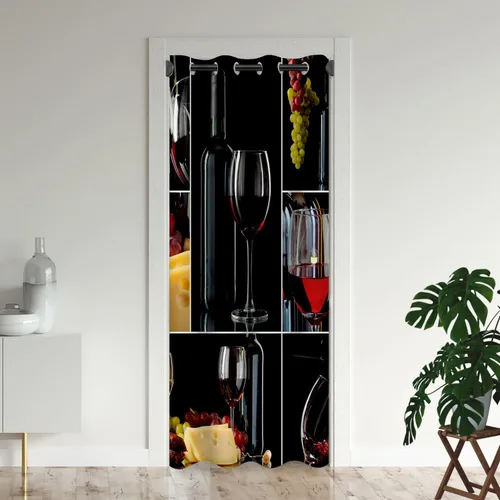 Miniatura 13 de Cortinas opacas románticas rústicas para puerta de vino de uva de granja para puertas de entrada, cortina opaca romántica para armario de dormitorio