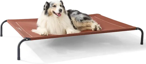 Miniatura 24 de Bedsure Cama elevada para perros al aire libre de tamaño grande, cama portátil de hamaca para mascotas con marco elevado y refrescante para Verde