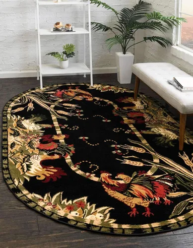 Miniatura 37 de Unique Loom Barnyard Collection - Alfombra de área de granja (2 pies x 3 pies 1 pulgada, rectangular, crema/negro)