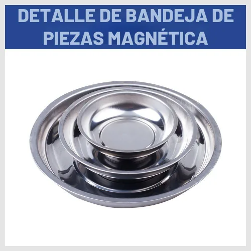 Miniatura 5 de HORUSDY Bandeja magnética 3 piezas Bandeja magnética redonda para piezas Bandeja magnética de 3 pulgadas, 4 pulgadas y 6 pulgadas