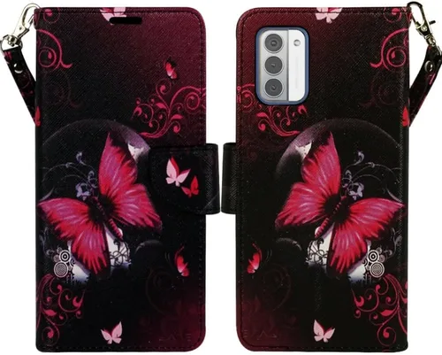 Miniatura 7 de Zase Funda protectora para Nokia G310 5G (2023), diseño lindo de piel sintética de alta calidad, cierre magnético con función atril, ranura