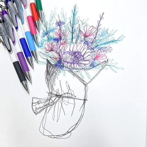 Miniatura 4 de Zebra Pen Z-Grip Flight Bolígrafo retráctil, punta gruesa de 0.047 in, colores de tinta surtidos, suministros escolares, suministros para profesores
